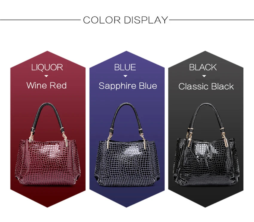 Womens Hand bags Designers Luxury Alligator Handbags Women Shoulder Bags Female Top-handle Bags Sac a Main Fashion Brand Handbag