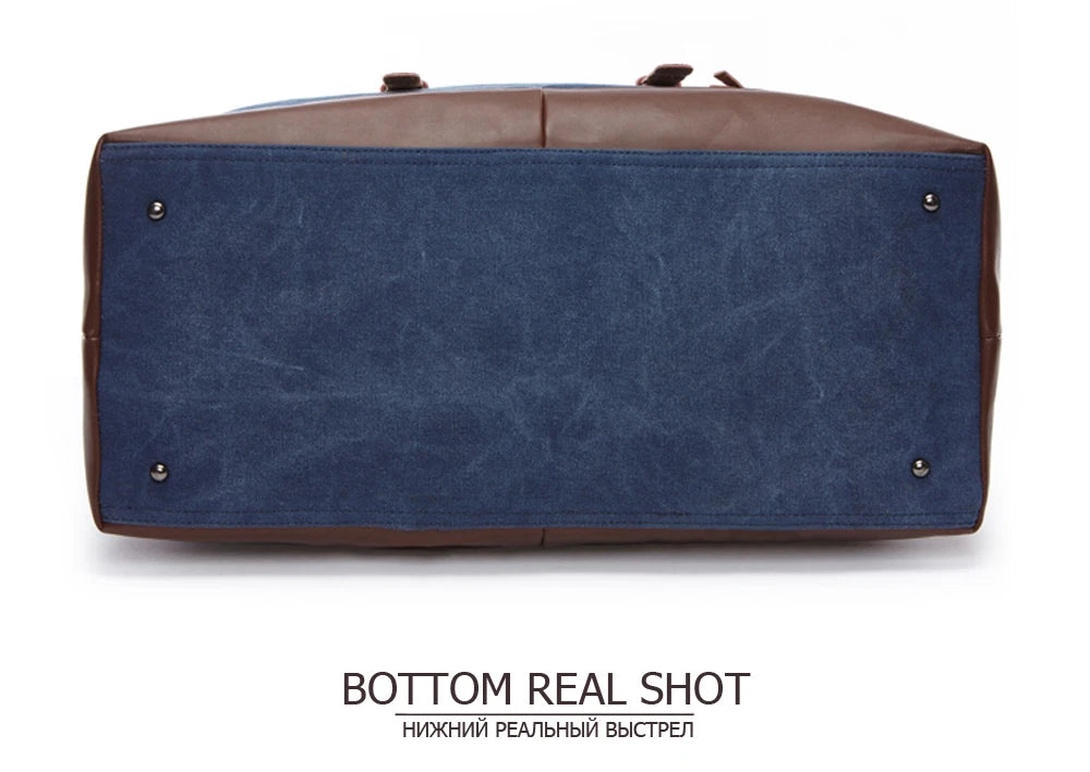 MARKROYAL Canvas Leather Men Travel Bags Carry On Luggage Bag Men Duffel Bag Handbag Travel Tote Large Weekend Bag Dropshipping