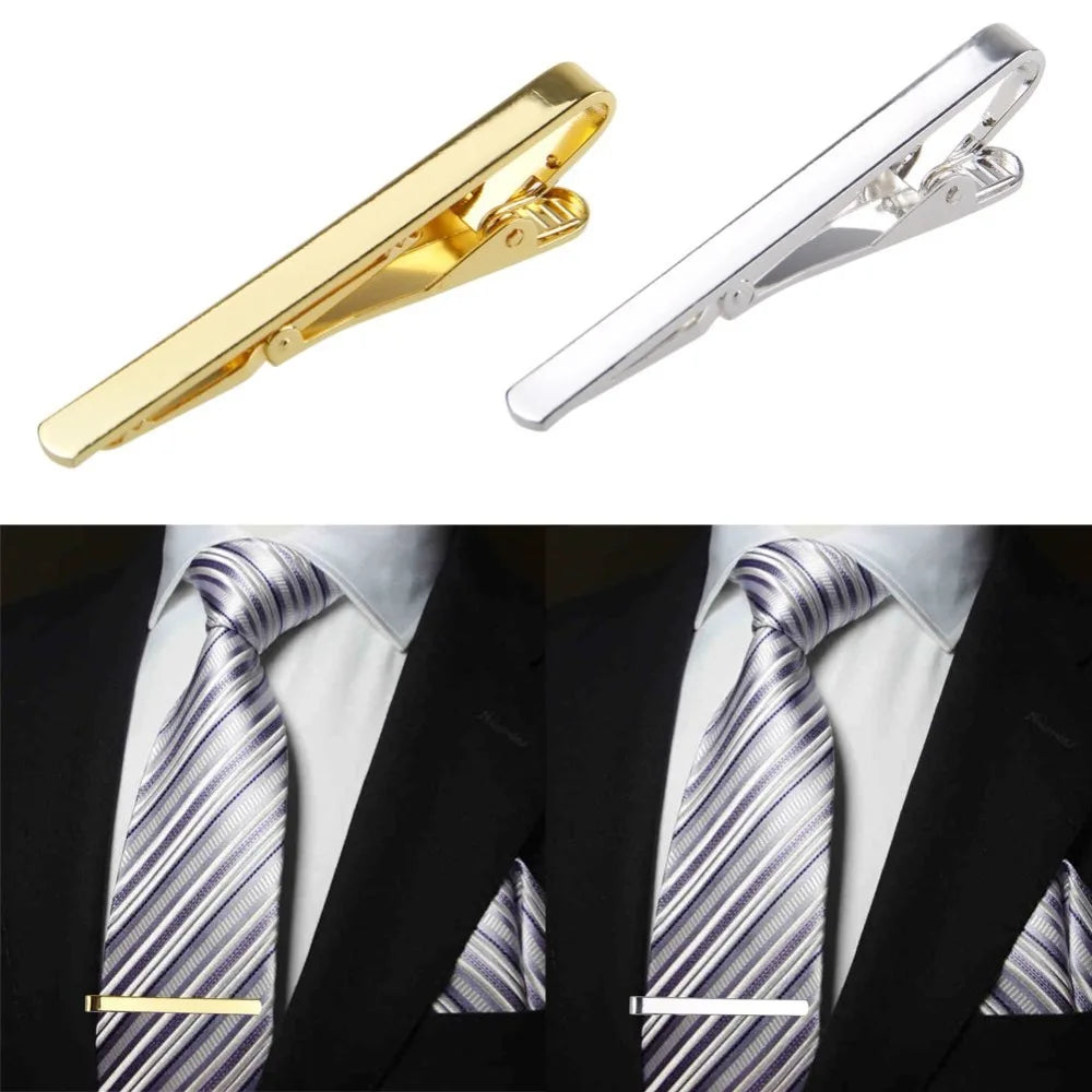 Men Metal Silver Gold Simple Necktie Tie Bar Clasp Clip Clamp Pin Men Stainless Steel For Business Ma Necktie Tie Clasps Fashion
