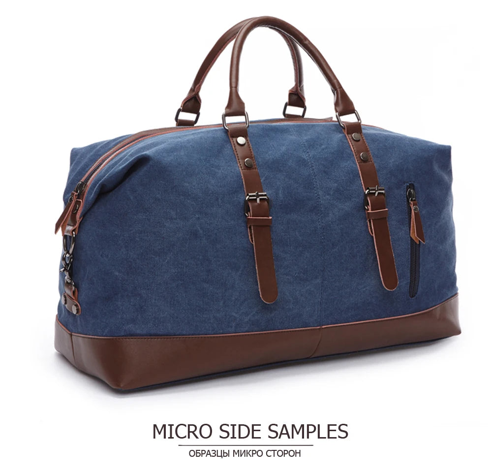 MARKROYAL Canvas Leather Men Travel Bags Carry On Luggage Bag Men Duffel Bag Handbag Travel Tote Large Weekend Bag Dropshipping