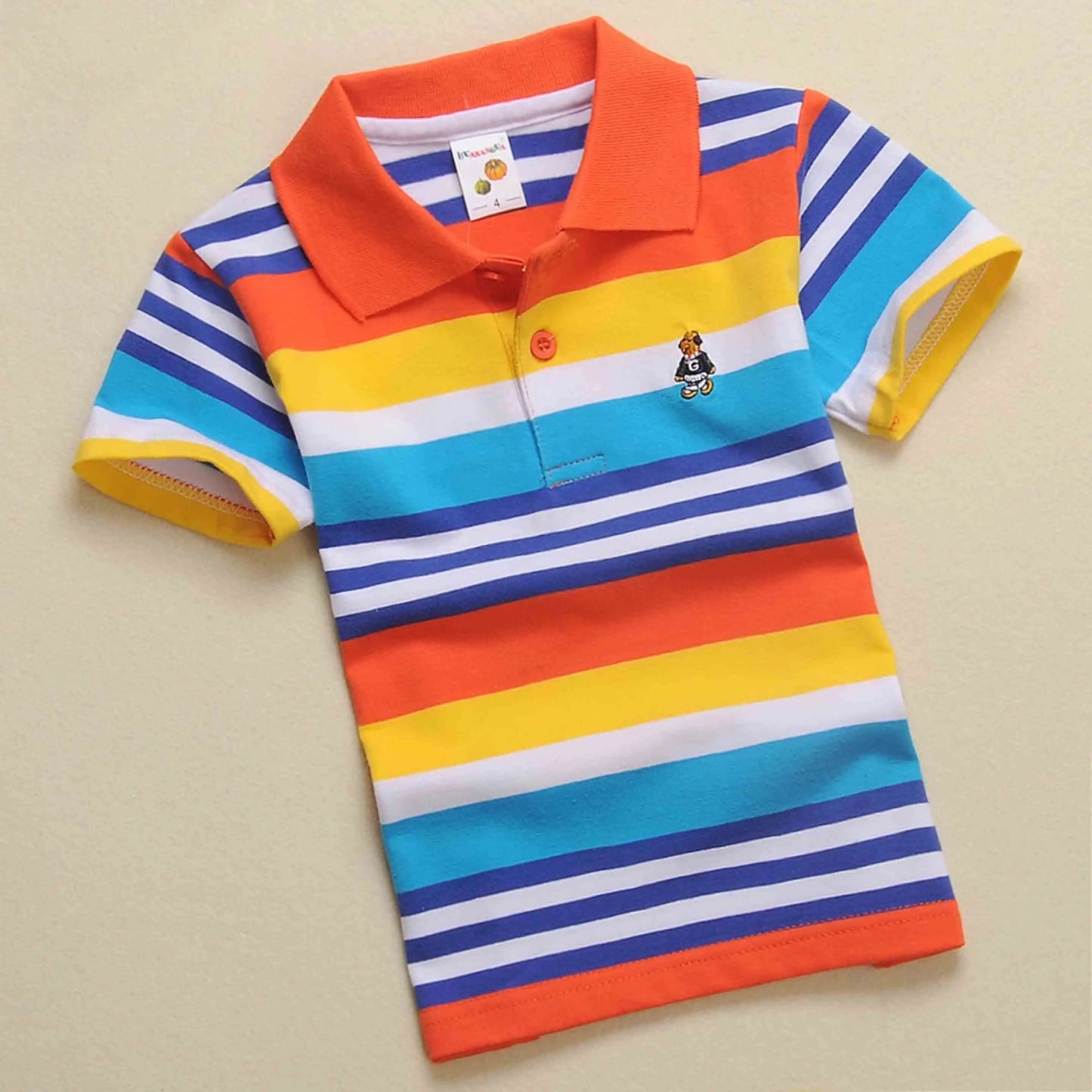 boys shirt shirt Children's wear boy's short sleeve T-shirt pure cotton summer children's T-shirt lapel sleeve Boys