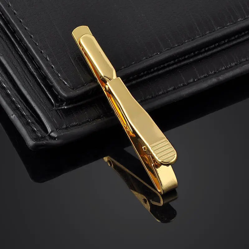 Men Metal Silver Gold Simple Necktie Tie Bar Clasp Clip Clamp Pin Men Stainless Steel For Business Ma Necktie Tie Clasps Fashion