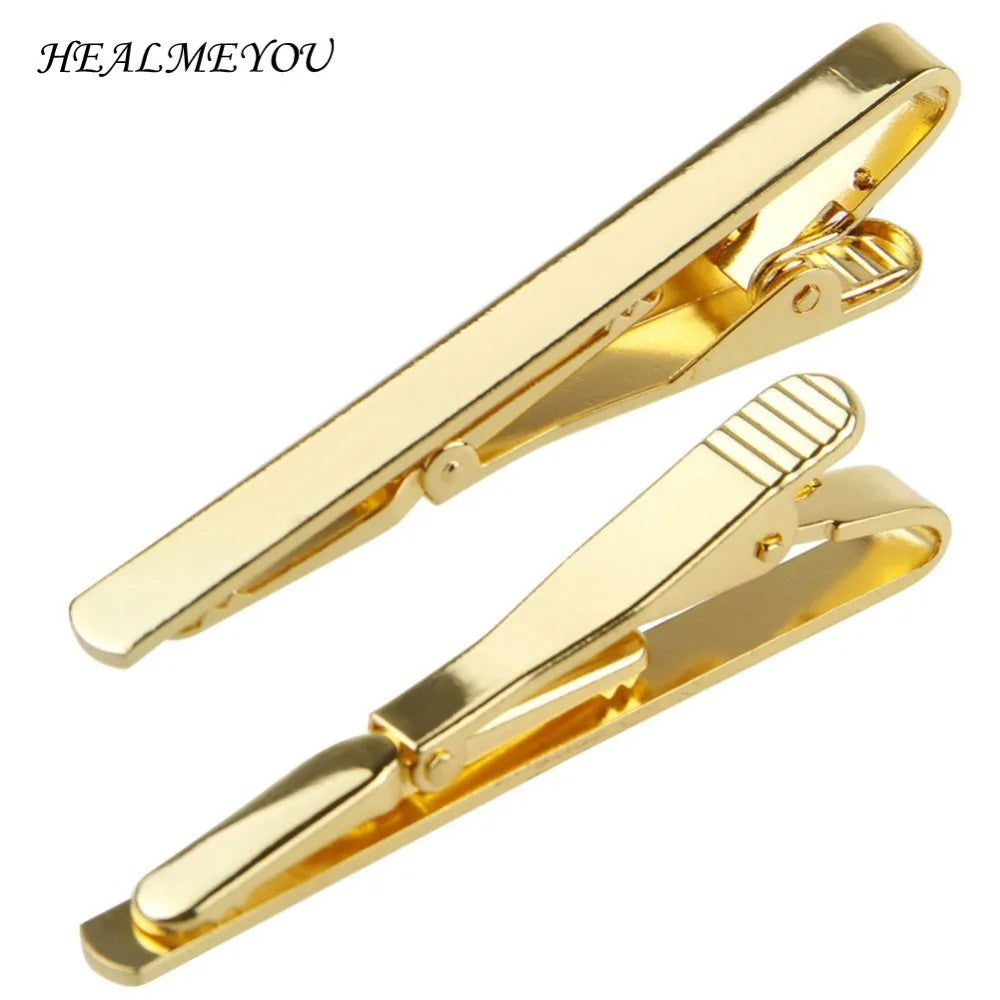 Men Metal Silver Gold Simple Necktie Tie Bar Clasp Clip Clamp Pin Men Stainless Steel For Business Ma Necktie Tie Clasps Fashion