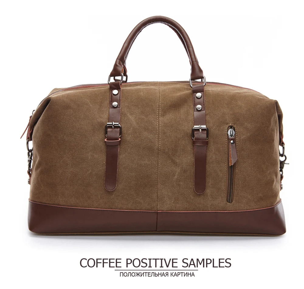 MARKROYAL Canvas Leather Men Travel Bags Carry On Luggage Bag Men Duffel Bag Handbag Travel Tote Large Weekend Bag Dropshipping