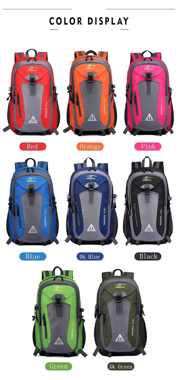 Anti-theft Mountaineering Waterproof Backpack Men Riding Sport Bags Outdoor Camping Travel Backpacks Climbing Hiking Bag For Men
