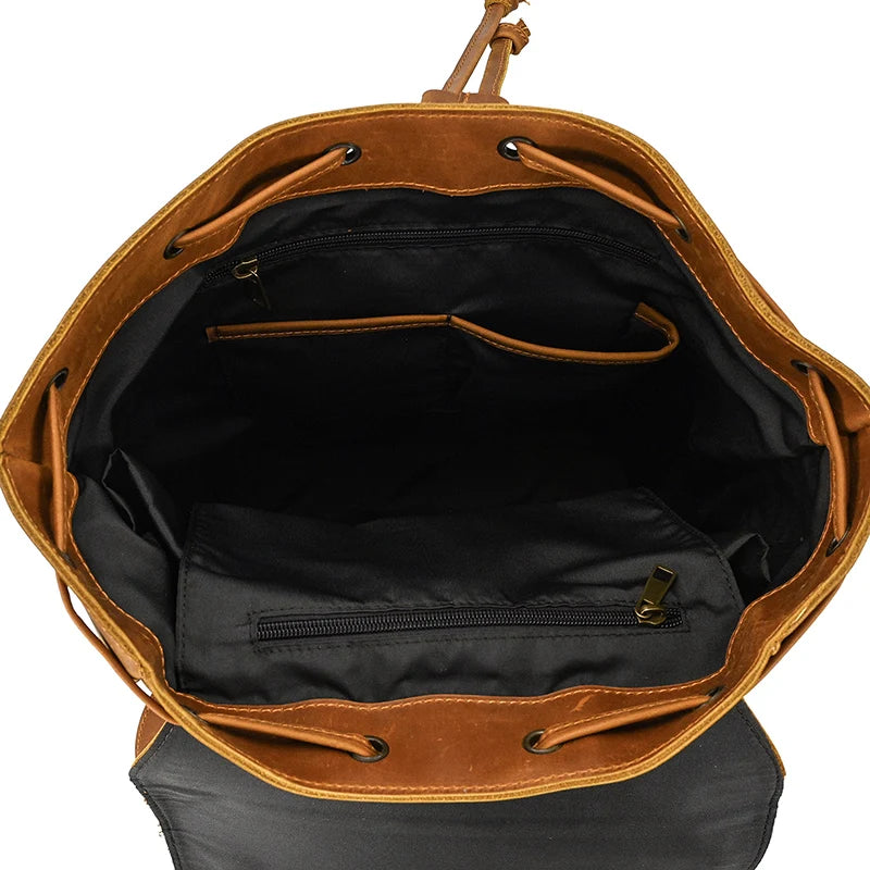 2025 New Arrivals Leather Backpack For Men Male Genuine Leather Laptop Travel Backpack 17 Inch Daypack Shoold Bag Men Male Large