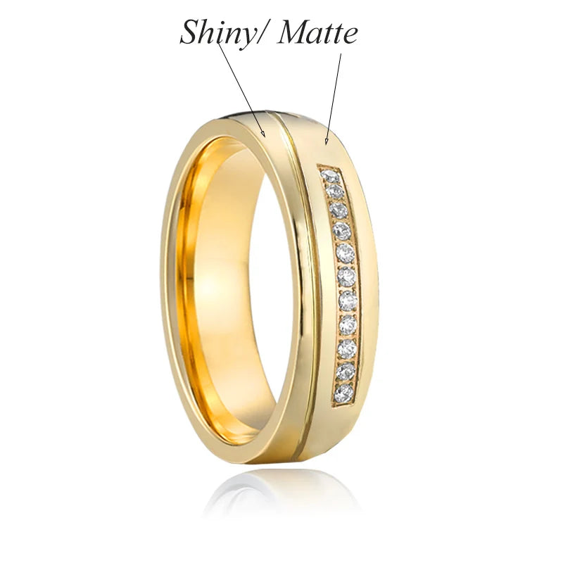 engagement wedding rings for men and women lover's alliance couples 14k rose gold plated ladies fashion jewelry finger ring