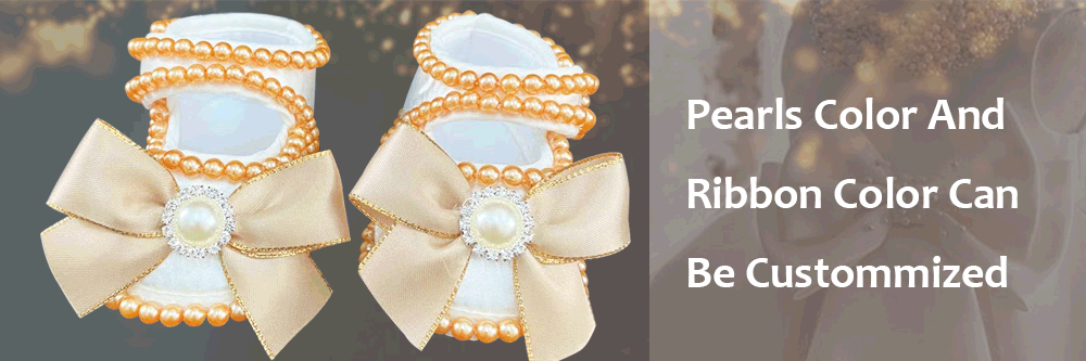 Dollbling Baby Shoes Baby Girl Shoes Wedding Party Photography First Walker Sewing Pearls