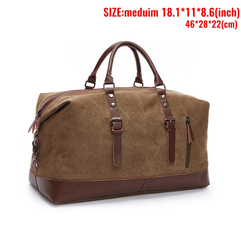 MARKROYAL Canvas Leather Men Travel Bags Carry On Luggage Bag Men Duffel Bag Handbag Travel Tote Large Weekend Bag Dropshipping