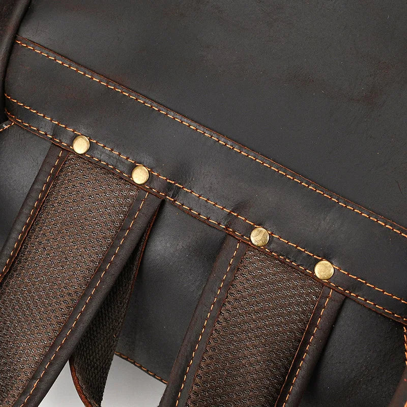 2025 New Arrivals Leather Backpack For Men Male Genuine Leather Laptop Travel Backpack 17 Inch Daypack Shoold Bag Men Male Large