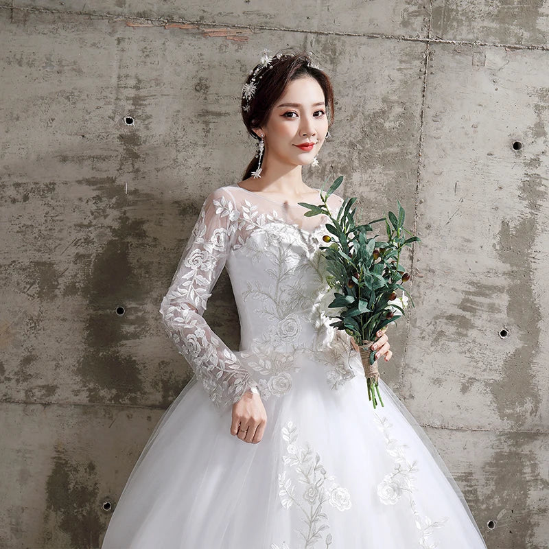 XXN-112#Bridal Wedding Dress Cheap Items With Full-sleeve Lace Up Ball Gown Custom Plus size wholesale New in 2024 Muslim