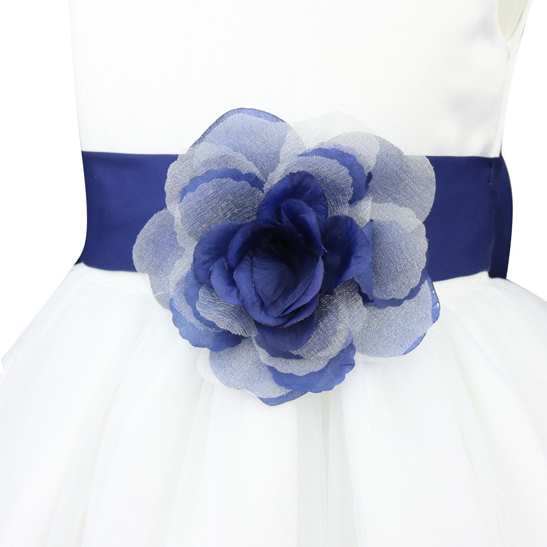 Kids Girls Wedding Pageant Dress White Bridesmaid Dresses Formal Party Princess Vestidos Cute Big Bowknot Sash Flower Girl Dress