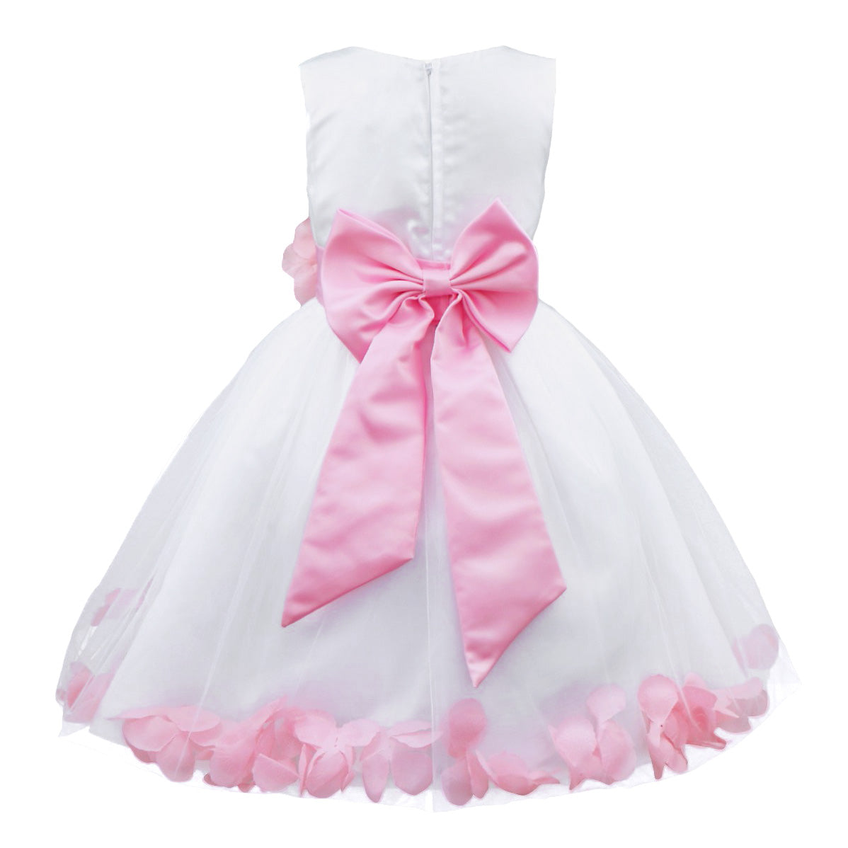 Baby Kids Girls Bowknot Flower Girl Dress Princess Birthday Party Tutu Dress Petals Wedding Pageant Bridesmaid Dresses Ball Gown