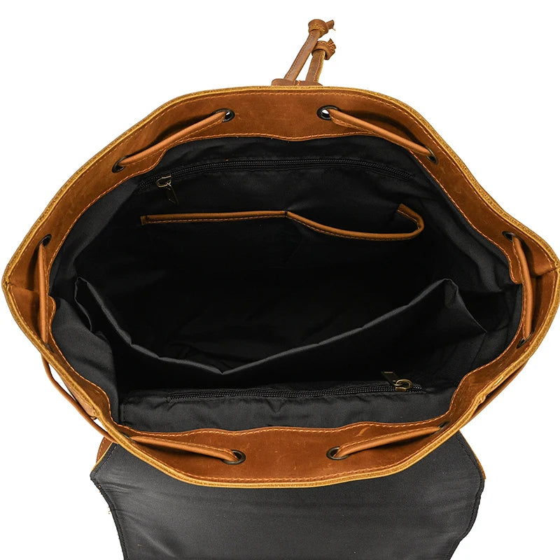 2025 New Arrivals Leather Backpack For Men Male Genuine Leather Laptop Travel Backpack 17 Inch Daypack Shoold Bag Men Male Large