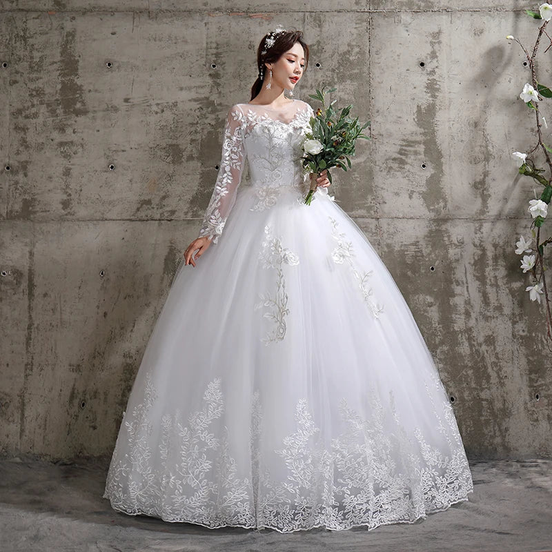 XXN-112#Bridal Wedding Dress Cheap Items With Full-sleeve Lace Up Ball Gown Custom Plus size wholesale New in 2024 Muslim