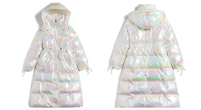 2025 Female Winter Waterproof Long Parkas Cotton Padded Jacket Women Hooded Thick Warm Snow Coat Fashion Oversized Outerwear