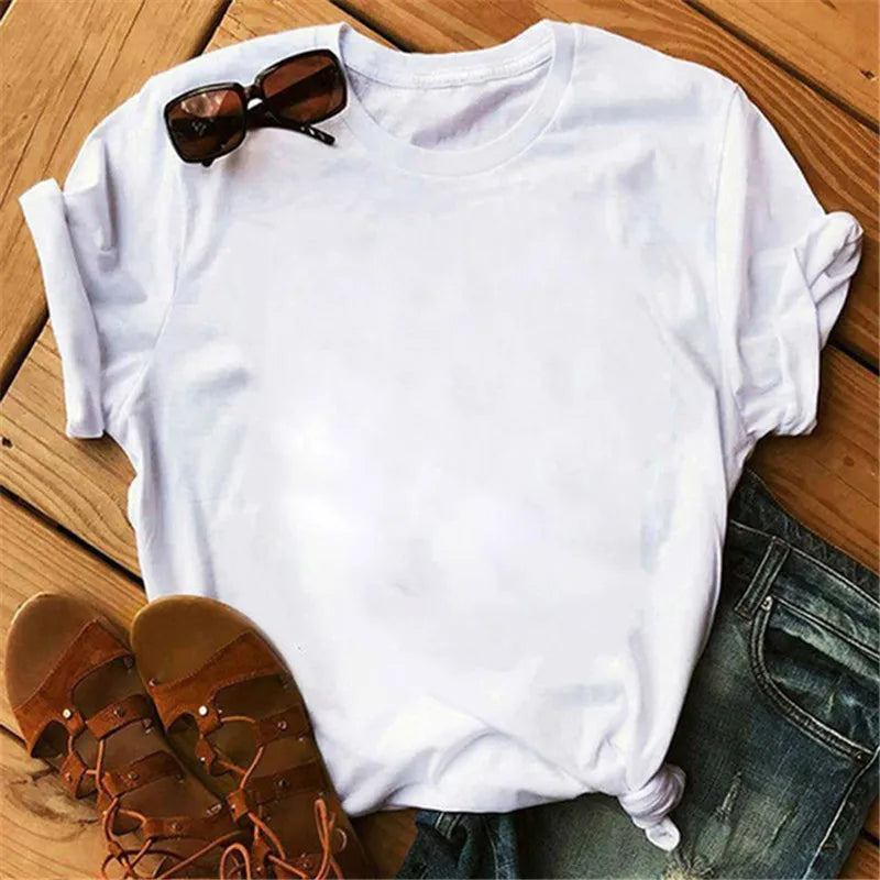 Maycaur New Cute Eye Lashes Red Lips Print Women T Shirt Summer Casual Short Sleeve O Neck T-shirt Fashion Ladies Shirt Tops