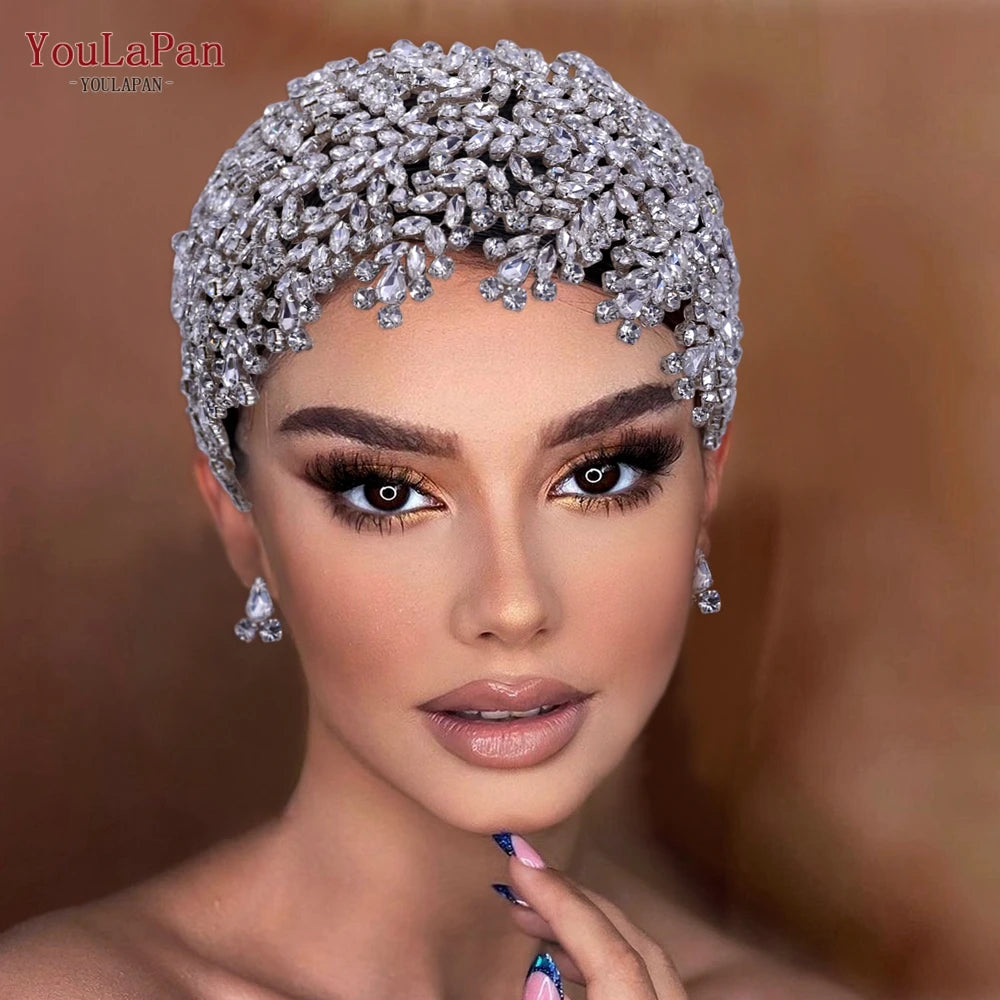 YouLaPan HP420 Wedding Accessories Bridal Headpieces Luxurious Banquet Jewelry Headdresses Bride Tiara and Crown Flower Headband