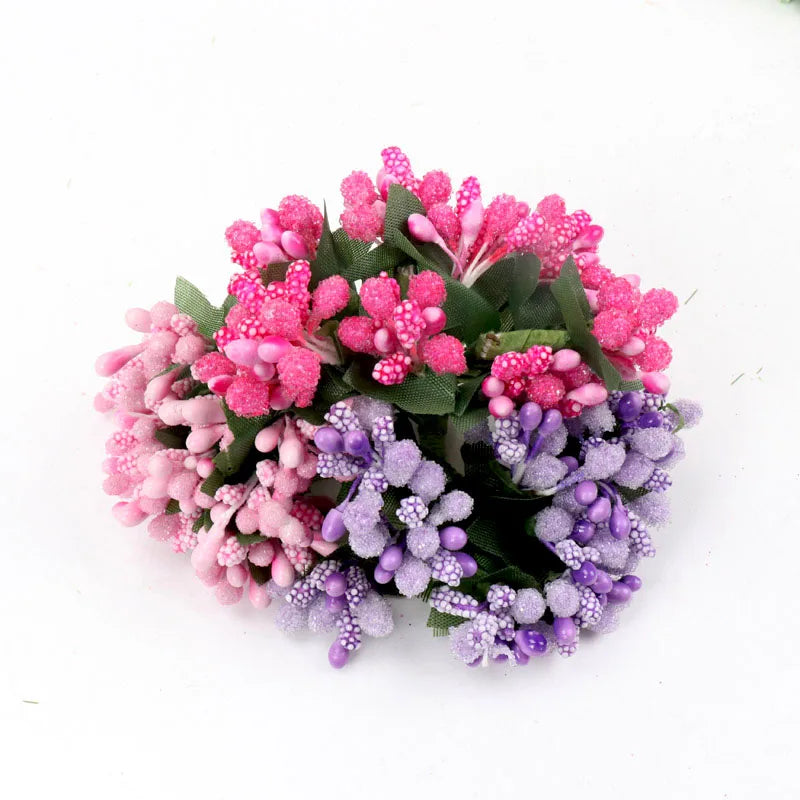 12pcs pearl Berry Artificial Stamen Flower For Wedding Home Decoration Pistil DIY wreath Scrapbooking Craft Fake Flowers