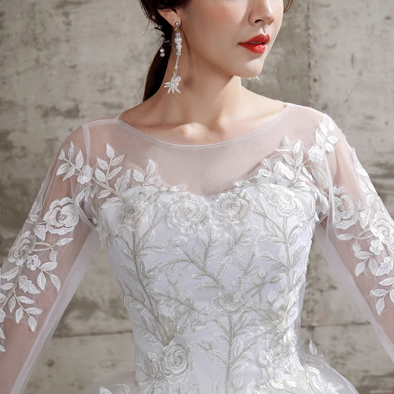 XXN-112#Bridal Wedding Dress Cheap Items With Full-sleeve Lace Up Ball Gown Custom Plus size wholesale New in 2024 Muslim