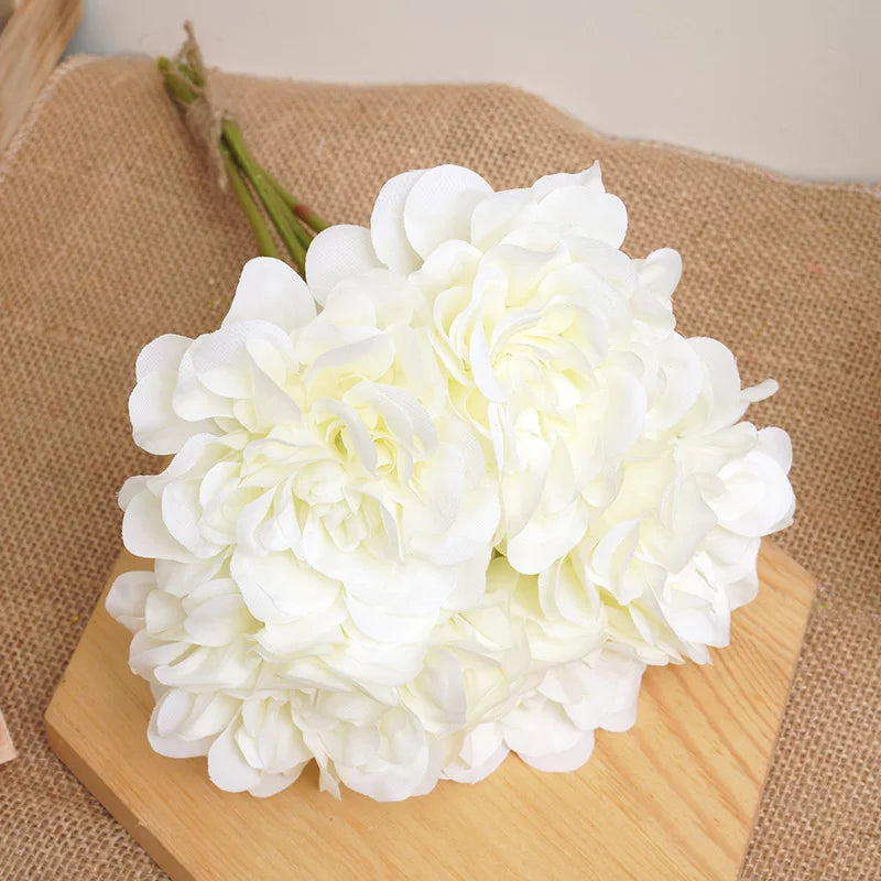 5pcs Beautiful Artificial Peony Flowers High Quality White Bouquet Wedding Home Table Decor Fake Flowers Christmas Arrangement