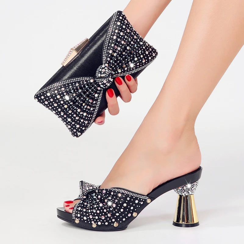shoes for women 2025 Sexy slippers High heels Nigeria Africa Suitable for Party wedding Birthday Wearing slipper