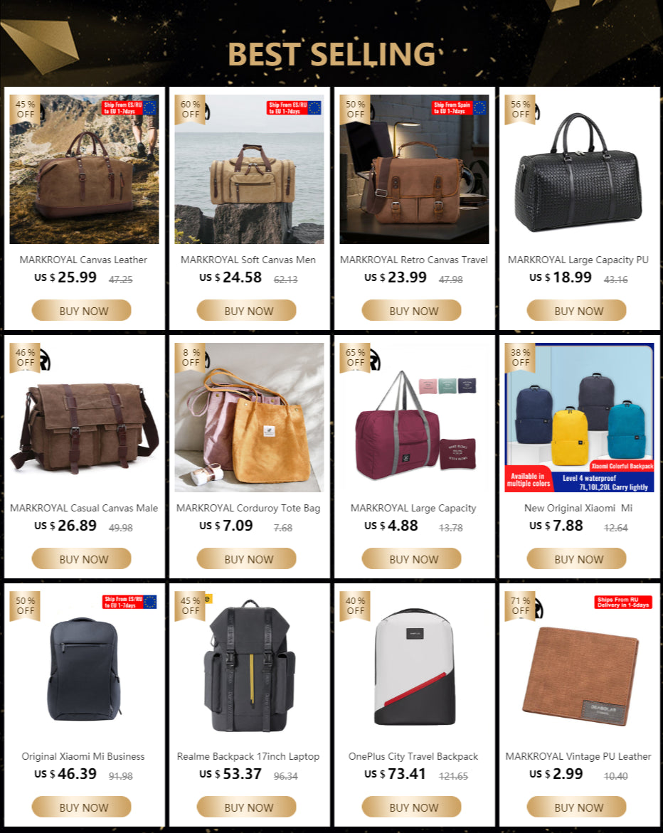MARKROYAL Canvas Leather Men Travel Bags Carry On Luggage Bag Men Duffel Bag Handbag Travel Tote Large Weekend Bag Dropshipping