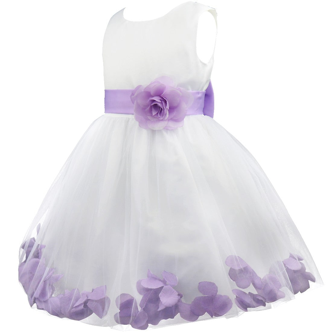 Baby Kids Girls Bowknot Flower Girl Dress Princess Birthday Party Tutu Dress Petals Wedding Pageant Bridesmaid Dresses Ball Gown