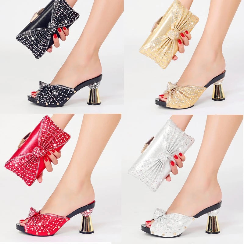 shoes for women 2025 Sexy slippers High heels Nigeria Africa Suitable for Party wedding Birthday Wearing slipper