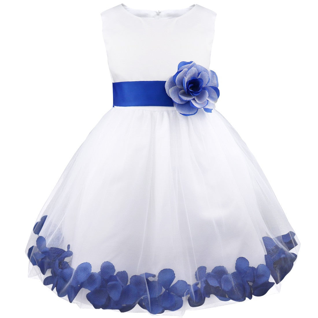 Baby Kids Girls Bowknot Flower Girl Dress Princess Birthday Party Tutu Dress Petals Wedding Pageant Bridesmaid Dresses Ball Gown