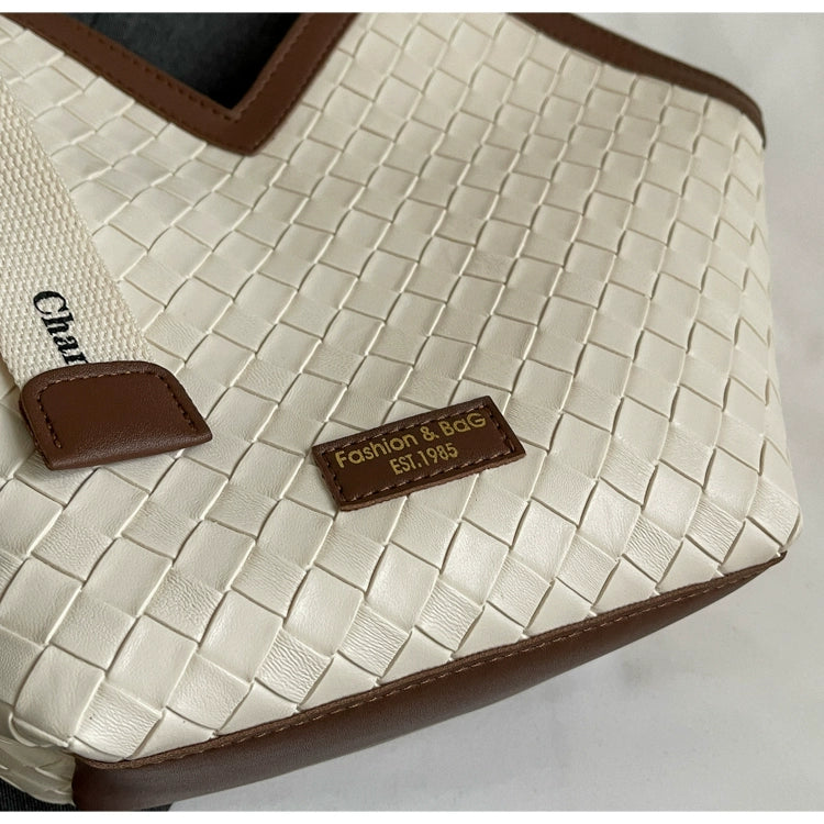 Fancy Western Style Large Capacity Bag Female 2024 New Arrival Autumn Springtide Flow Woven Shoulder Bag Commuter Tote