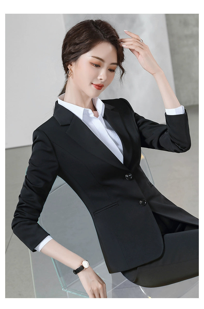 Korean Style Slim-Fitting Iron-Free College Students Interview Suit Suit