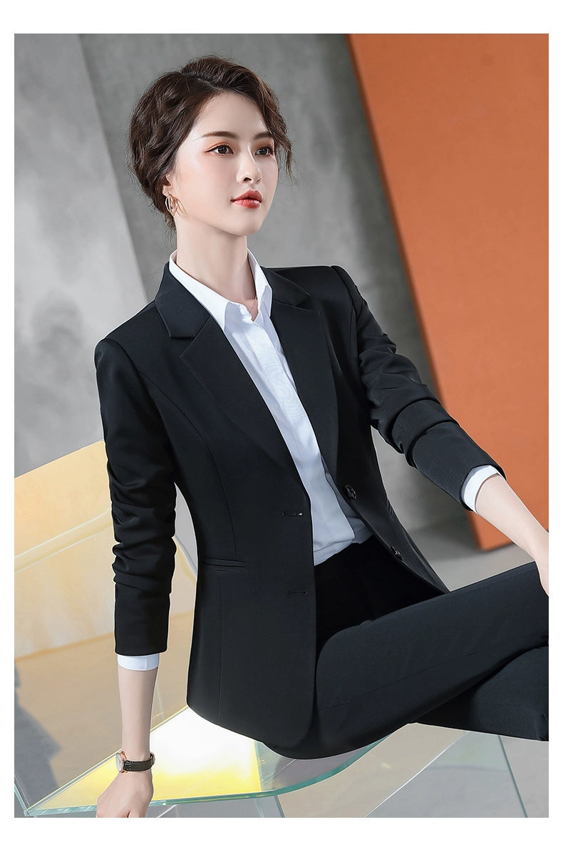 Korean Style Slim-Fitting Iron-Free College Students Interview Suit Suit