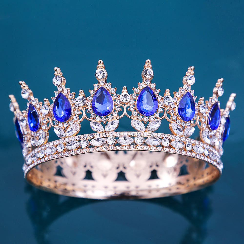 Baroque Crystal Tiaras And Crowns Rhinestone Prom Diadem Headband Crown Bridal Wedding Hair Accessories Jewelry Crown Tiara Gift
