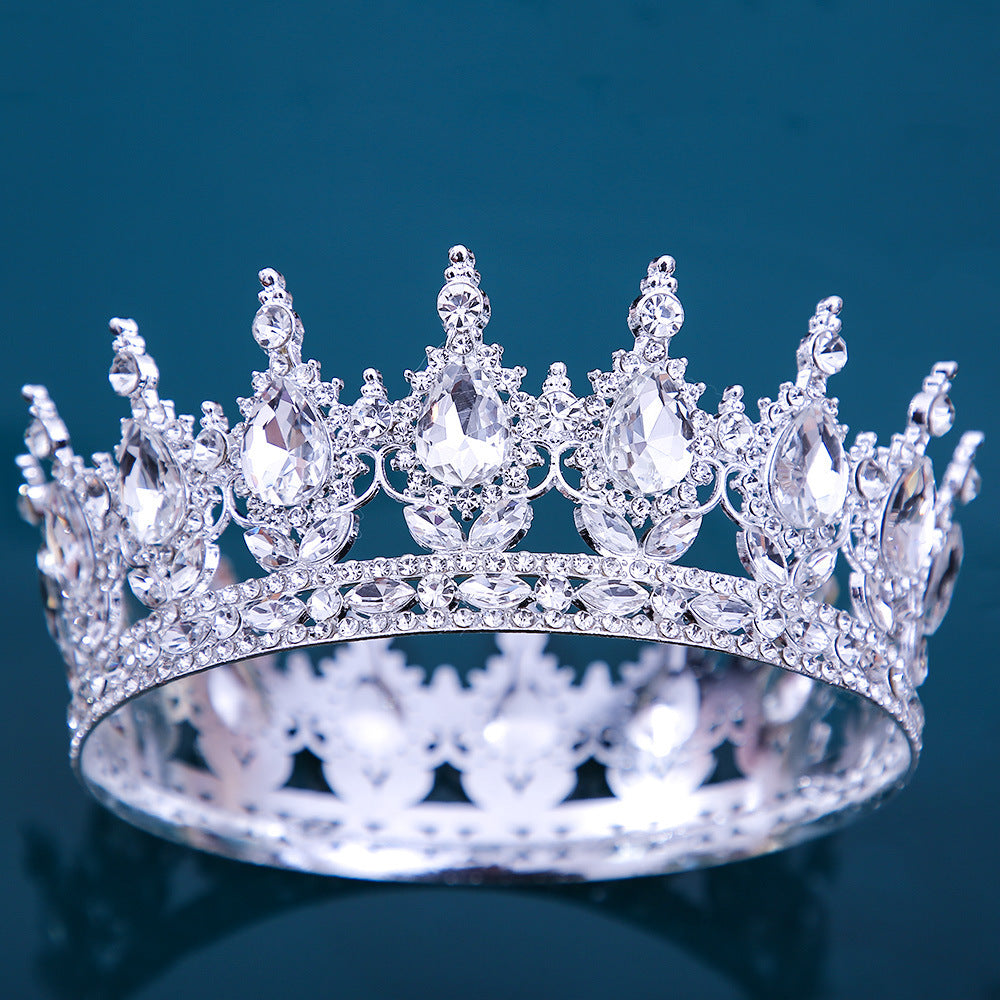 Baroque Crystal Tiaras And Crowns Rhinestone Prom Diadem Headband Crown Bridal Wedding Hair Accessories Jewelry Crown Tiara Gift