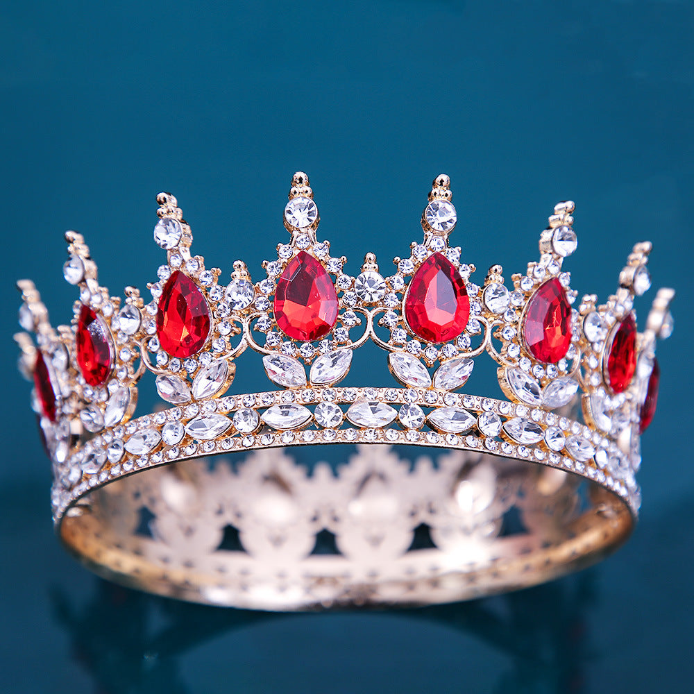 Baroque Crystal Tiaras And Crowns Rhinestone Prom Diadem Headband Crown Bridal Wedding Hair Accessories Jewelry Crown Tiara Gift
