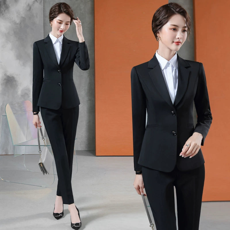 Korean Style Slim-Fitting Iron-Free College Students Interview Suit Suit