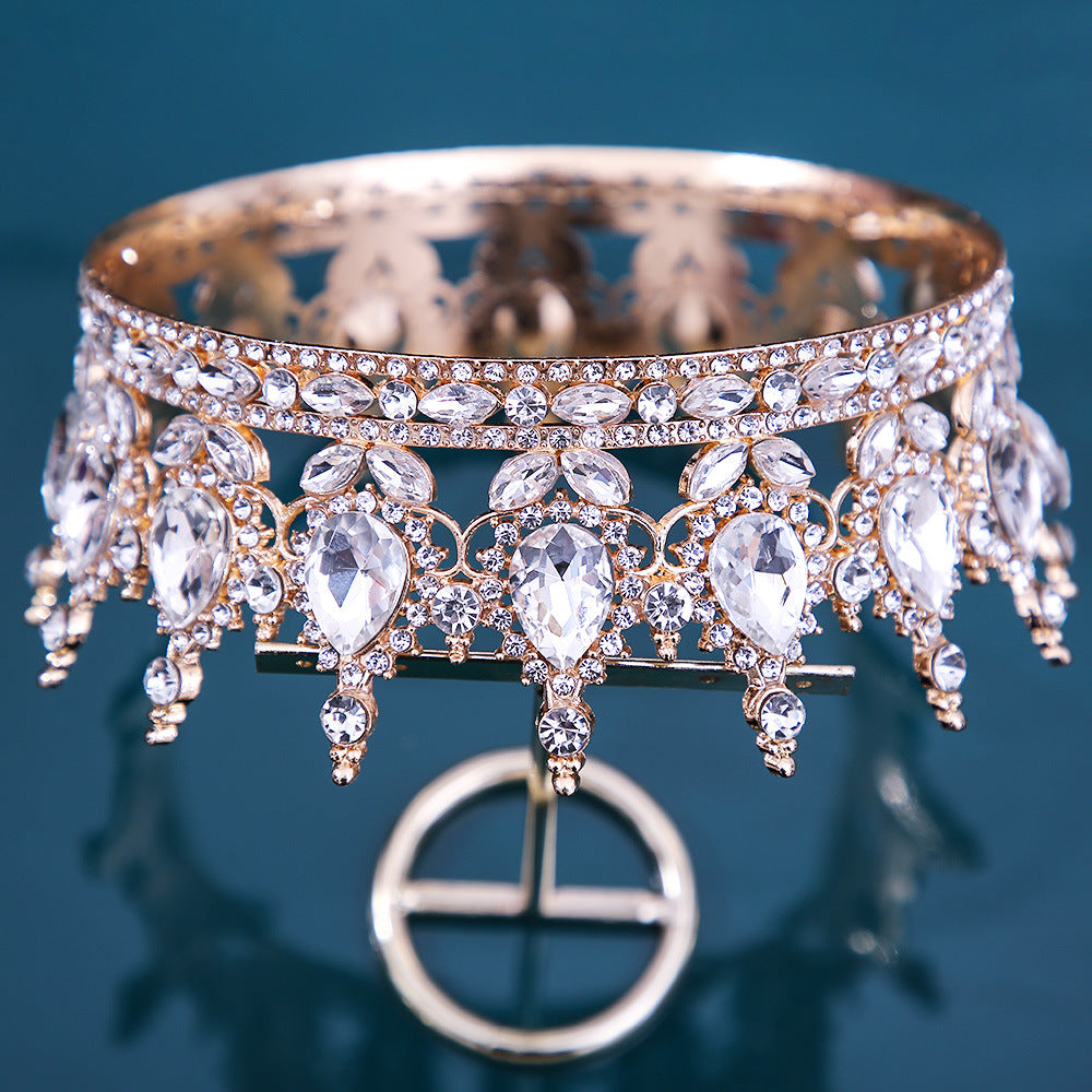 Baroque Crystal Tiaras And Crowns Rhinestone Prom Diadem Headband Crown Bridal Wedding Hair Accessories Jewelry Crown Tiara Gift