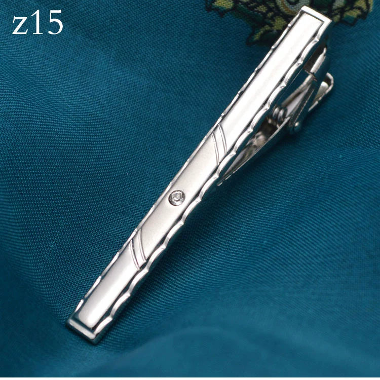 Tie Clip Men's Professional Security Simple British Style Temperament Accessories Men's Business Formal Metal Silver Clip Accessories