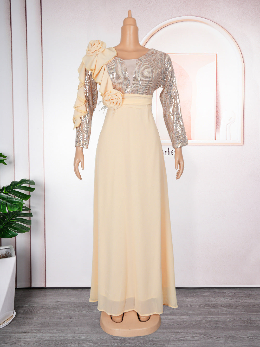 Plus Size African Party Dresses for Women 2025 New Fashion Dashiki Ankara Wedding Evening Gown Elegant Turkey Muslim Maxi Dress