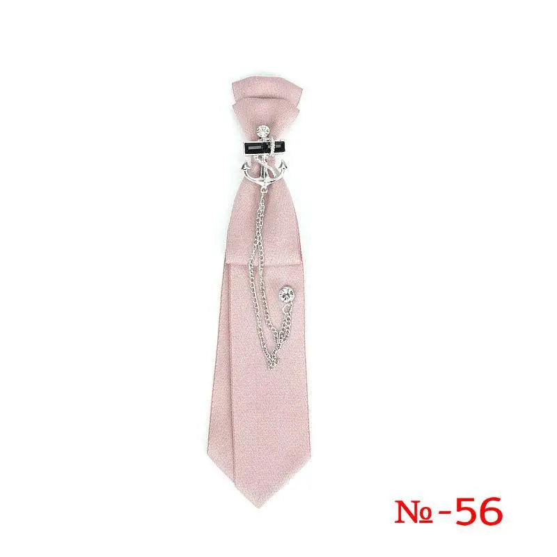 Retro Fabric Ribbon Rhinestone Black Bow Tie Collar Bowkont Cravat School Girl Boys Gifts for Women Clothing Jewelry Accessories
