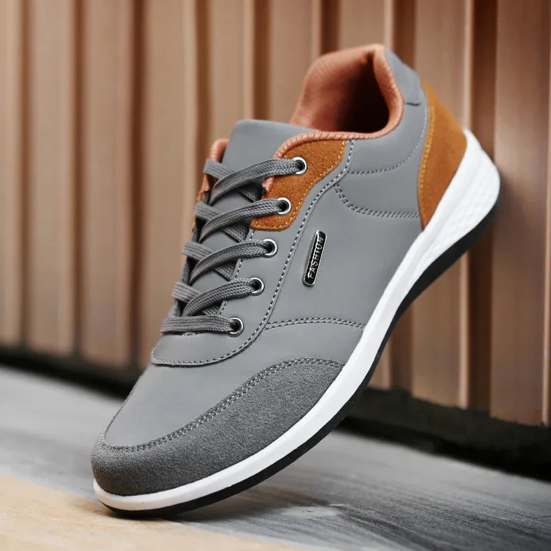 New Men Shoes Spring Autumn Waterproof Walking Sneakers Leisure Male Leather Sports Shoes Non-Slip Footwear Tennis for Men