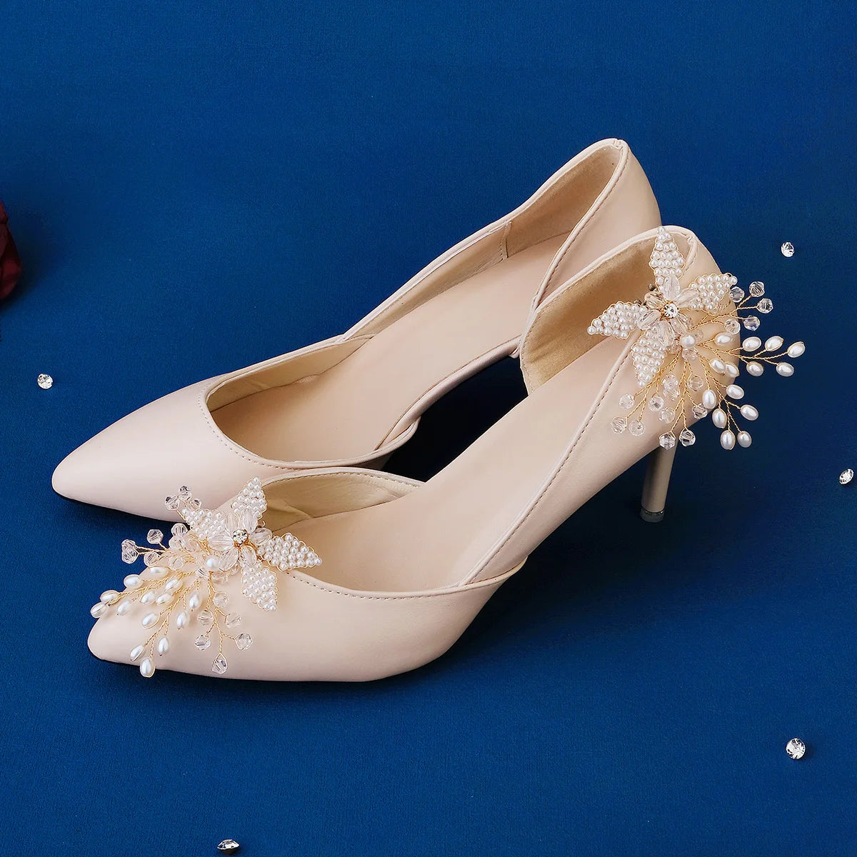 Newest Shinning Rhinestone Shoes Clip Metal Wedding Accessories Crystal Pearl Luxury Shoe Buckle Decorations Gift For Women