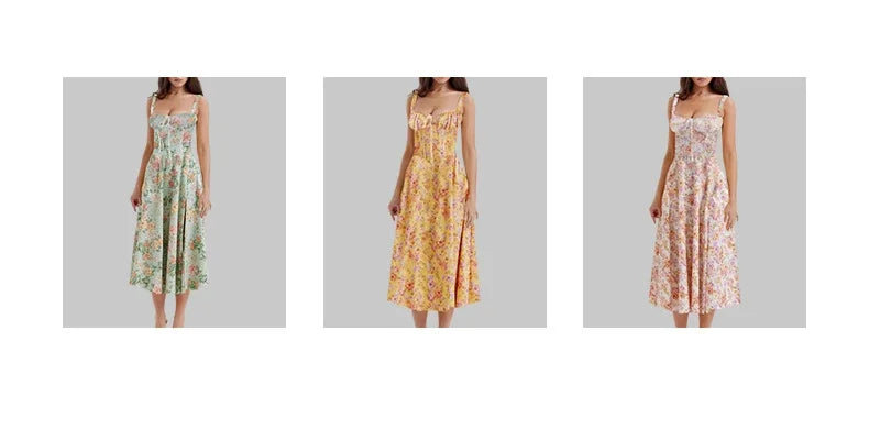 Women Beach Vacation Dress French Lazy Style Dress-Solid Color Or Printed Multi-Color Spring Summer 2025 New Arrival