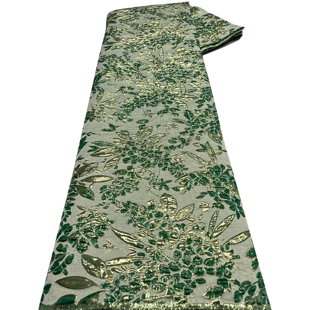 Nigerian Brocade Lace Fabric 2025 High Quality French Tulle Lace 5Yards African Jacquard Lace Fabric For Women Party Dress