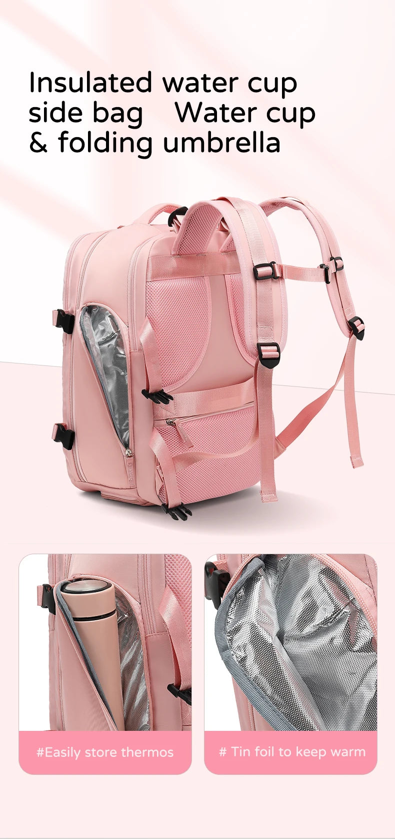 Classic Waterproof Large capacity Women Backpack USB Charging Laptop Backpack Fashion Dry Wet separation Travel Backpack Men Bag