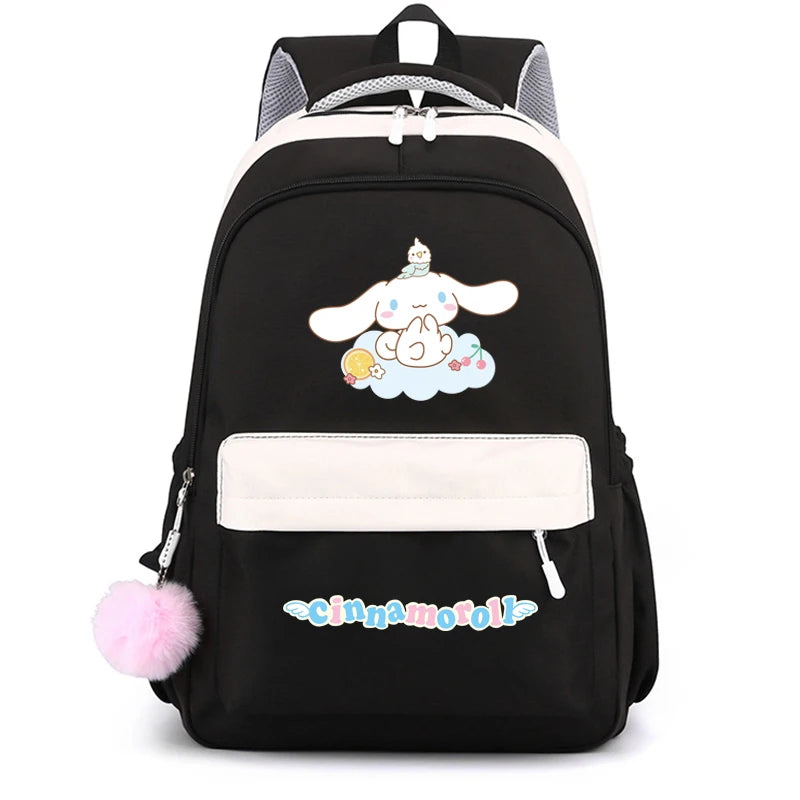 Cinnamoroll Backpack Children Girls Boy Sanrio Schoolbag Kawaii Student Back To School Rucksack Teen Kids Gift Women Travel Bags