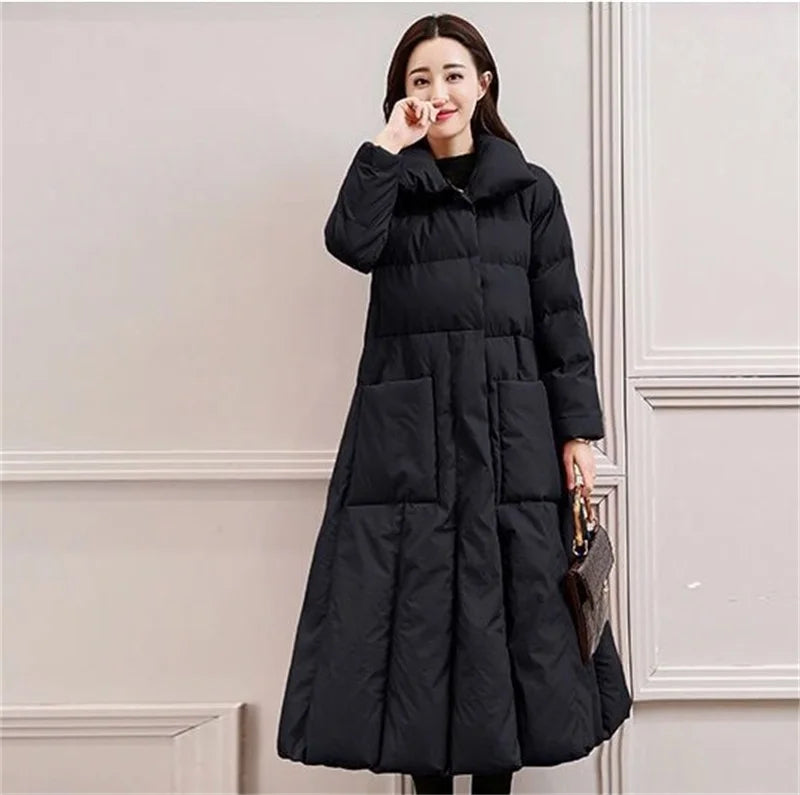 Winter Jacket Women Long Down Jackets Warm Parkas 2024 New Female's Casual Thick Quilted Cotton Puffer Coats Parkas Outwear