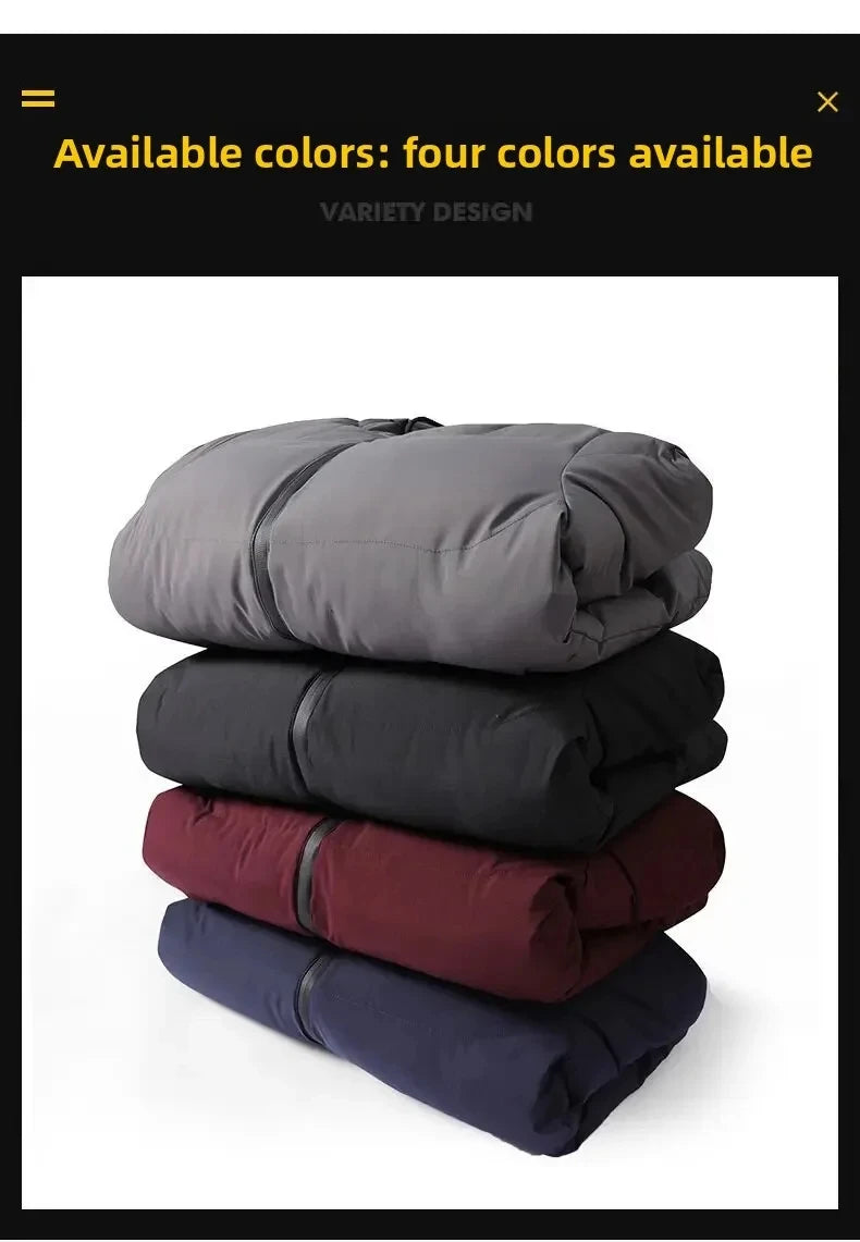 Men's Winter Hooded Jacket Warm Windproof Casual Coat plus Size Cotton Padded Outerwear 6XL Loose-fit Cropped Parka for Outdoor