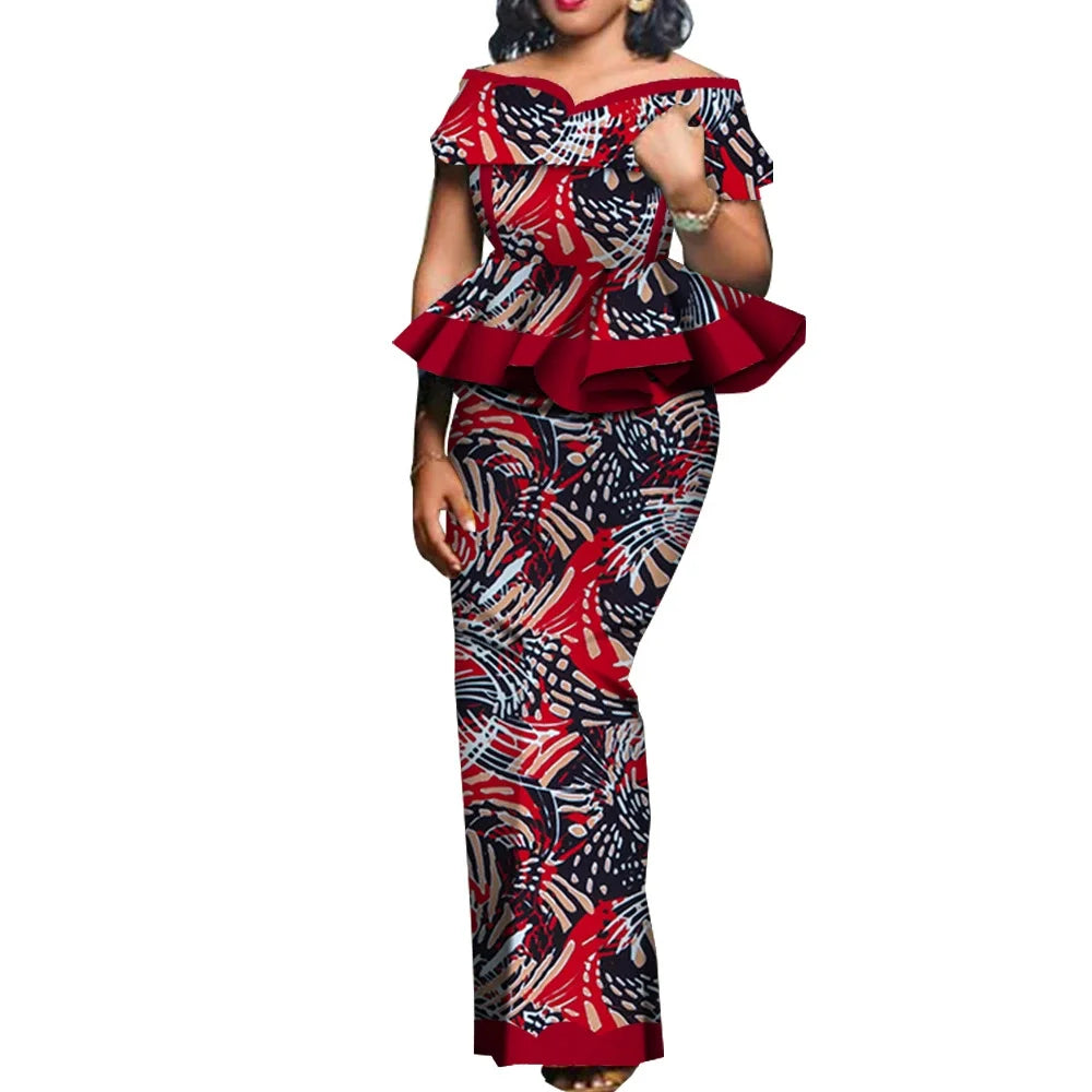 SALE!!! Party African Dress Women Skirt Sets Traditional 2 Pieces Suits Custom Made Dashiki Tops and Skirts Plus Size Clothing